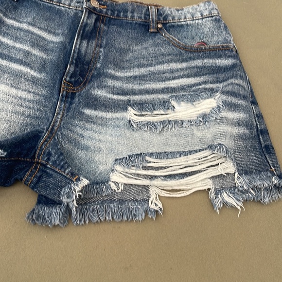 NO BO  Distressed High Rise womens  Shorts size 17” - Picture 3 of 10